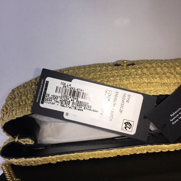 Rebecca Minkoff Straw Envelope Flap Clutch